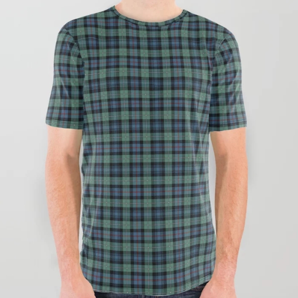 Mackenzie Ancient tartan all over print tee shirt