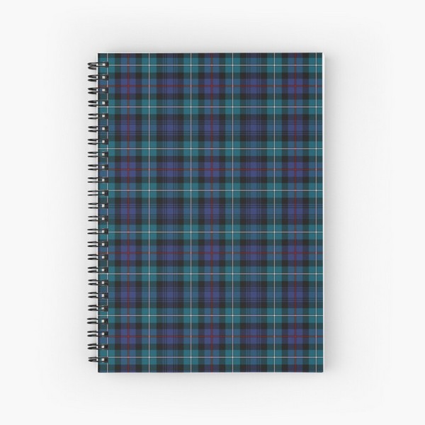 Mackenzie Modern tartan spiral notebook