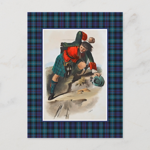 Mackenzie Modern tartan postcard