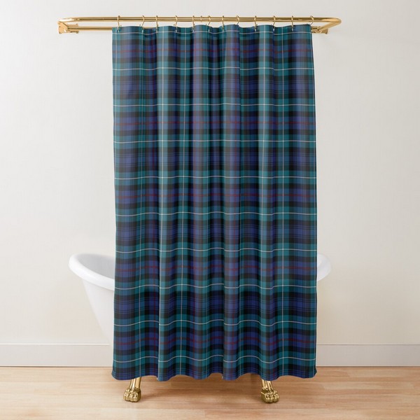 Mackenzie Modern tartan shower curtain