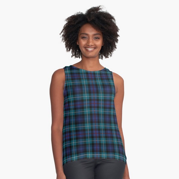 Mackenzie Modern tartan sleeveless top