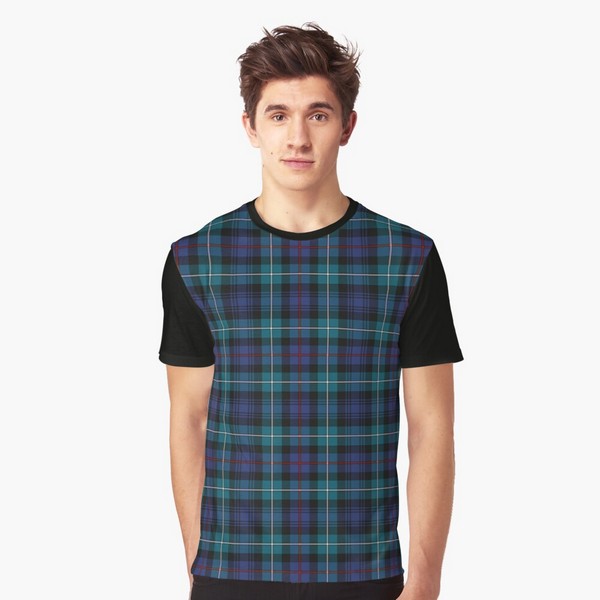 Mackenzie Modern tartan tee shirt