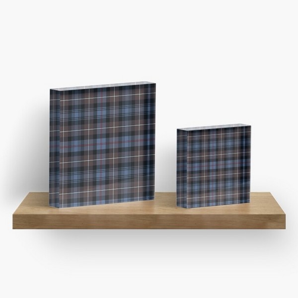 Mackenzie Weathered tartan acrylic block