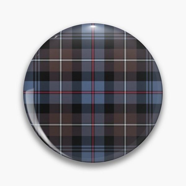 Mackenzie Weathered tartan pinback button