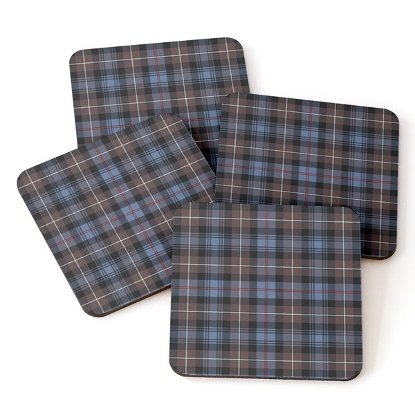 Mackenzie Weathered tartan beverage coasters