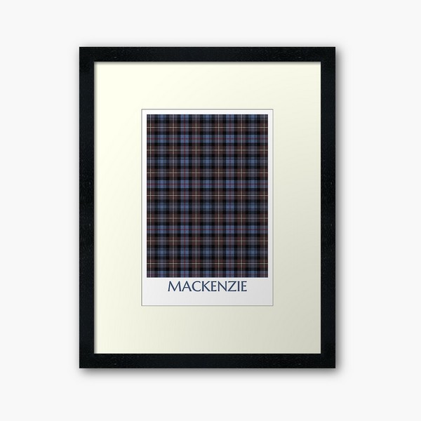 Mackenzie Weathered tartan framed print