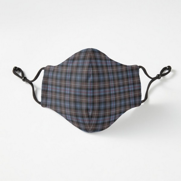 Mackenzie Weathered tartan fitted face mask