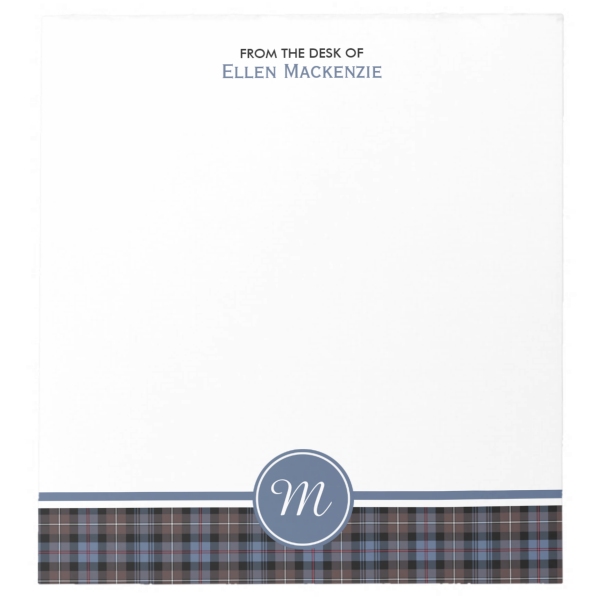 Clan Mackenzie Weathered Tartan Note Pad