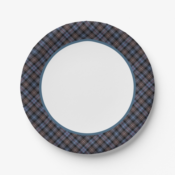 Mackenzie Weathered tartan paper plate