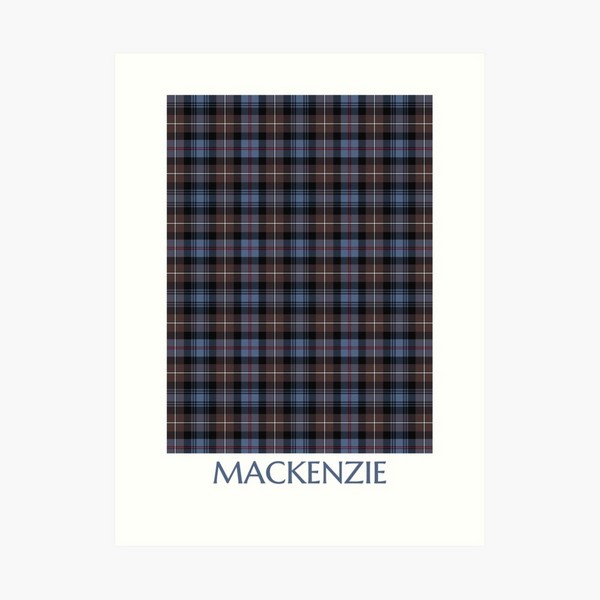 Mackenzie Weathered tartan art print