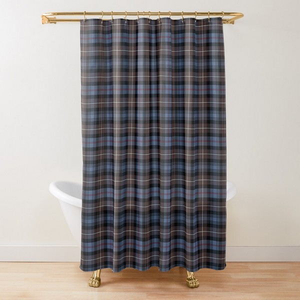 Mackenzie Weathered tartan shower curtain