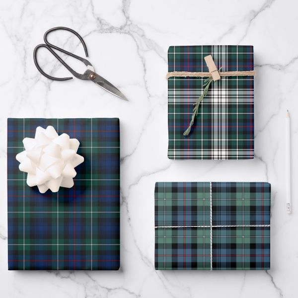 Mackenzie tartan variety wrapping paper