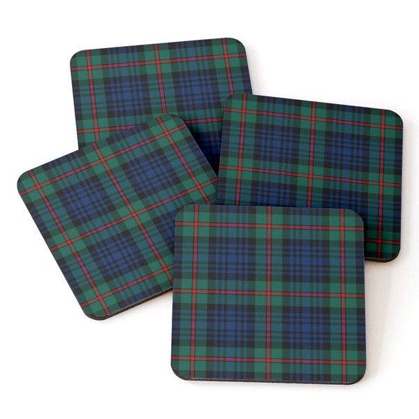 MacKinlay tartan beverage coasters