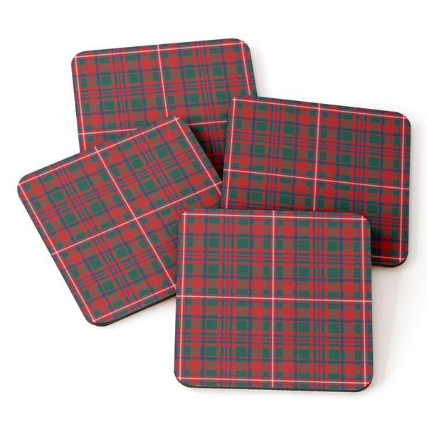 MacKinnon tartan beverage coasters