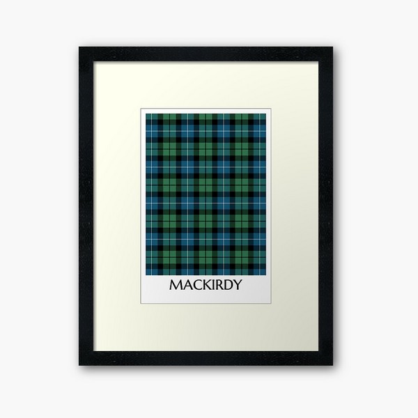 MacKirdy tartan framed print