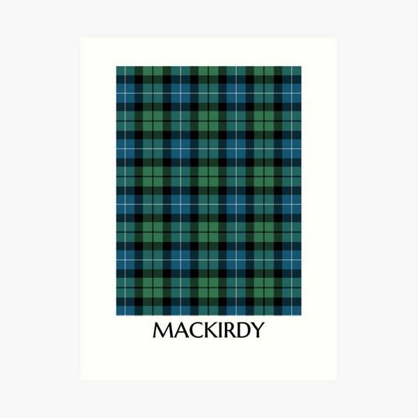 MacKirdy tartan art print