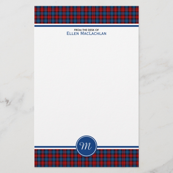 Clan MacLachlan tartan all occasion personalized stationery from Plaidwerx.com