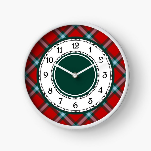 MacLaine tartan wall clock