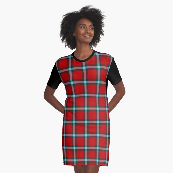 MacLaine tartan tee shirt dress