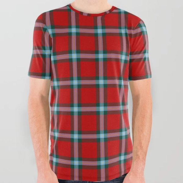 MacLaine tartan all over print tee shirt