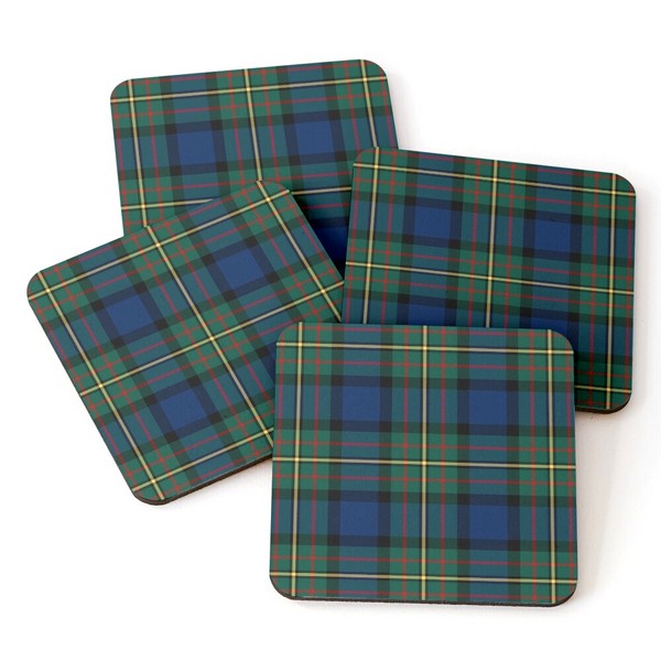 MacLaren tartan beverage coasters