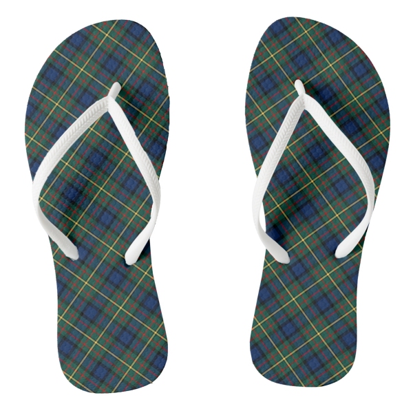 MacLaren tartan flip flops