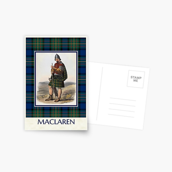 MacLaren vintage portrait with tartan postcard