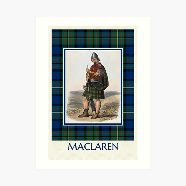 MacLaren vintage portrait with tartan art print