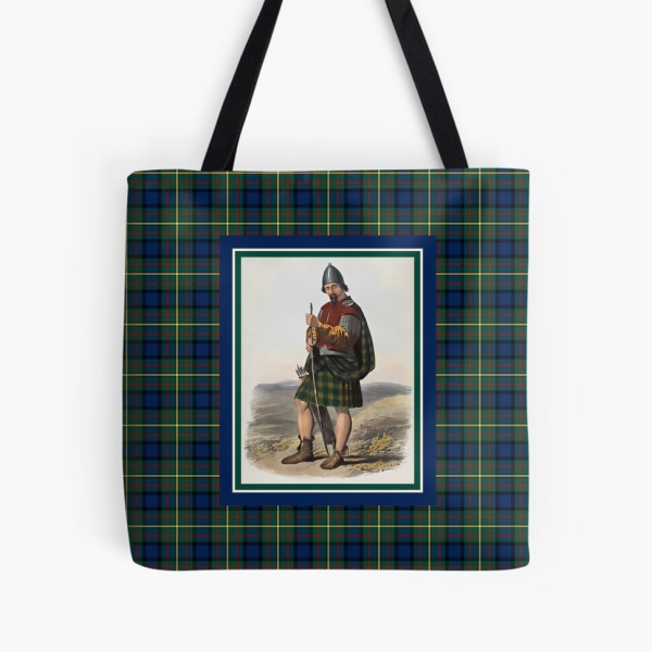 MacLaren vintage portrait with tartan tote bag