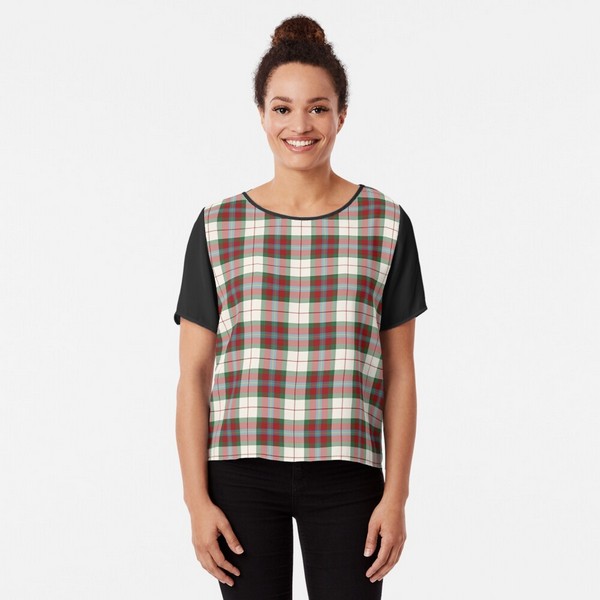 MacLean Dress tartan chiffon top