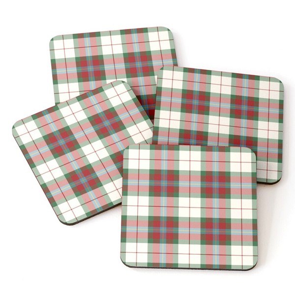 MacLean Dress tartan beverage coasters