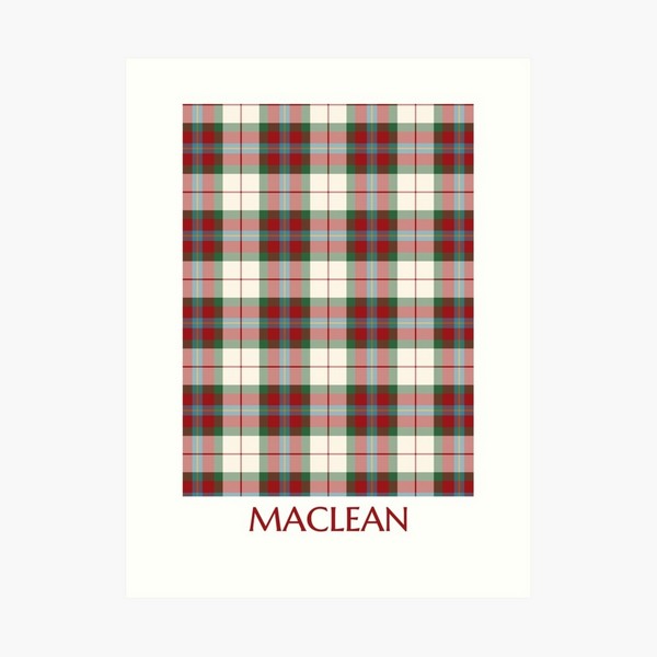 MacLean Dress tartan art print