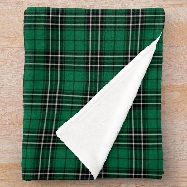 MacLean Hunting tartan fleece throw blanket