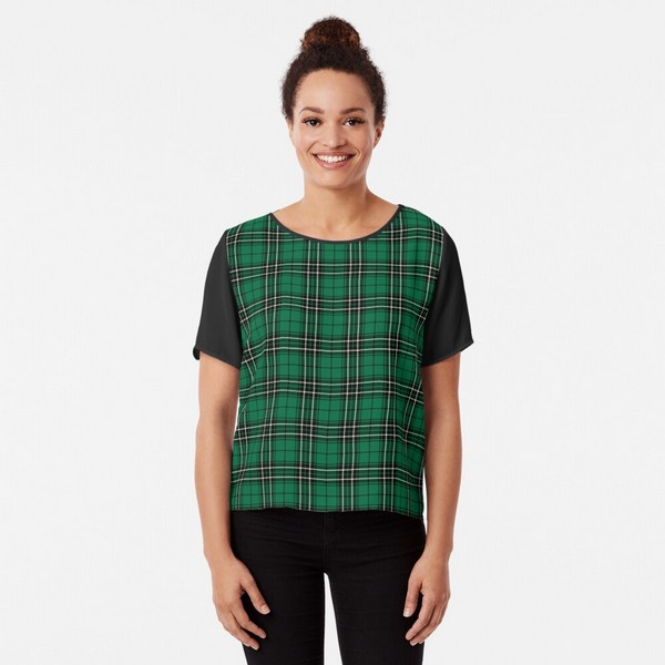 MacLean Hunting tartan chiffon top