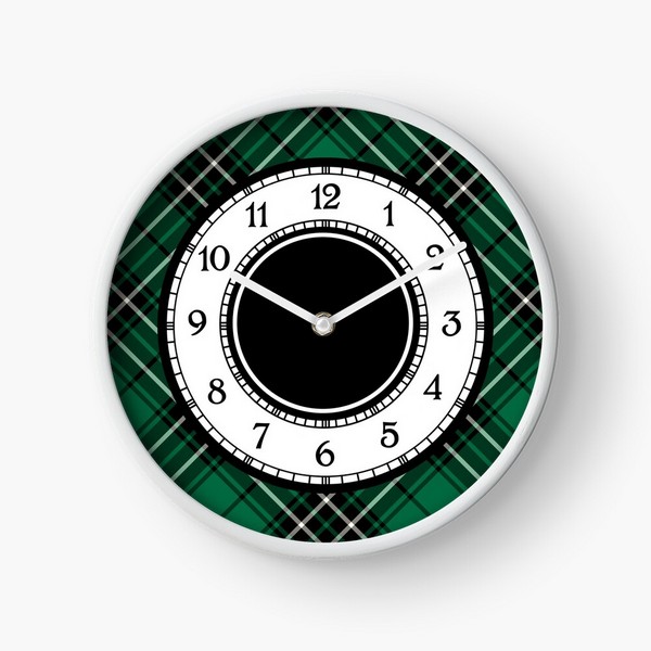 MacLean Hunting tartan wall clock