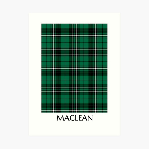 MacLean Hunting tartan art print