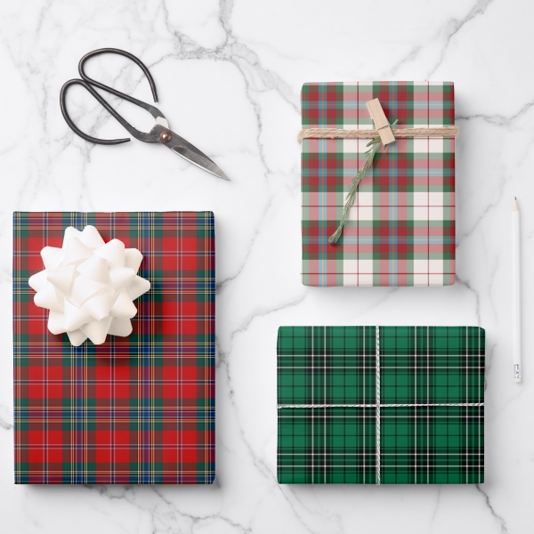 MacLean tartan variety wrapping paper