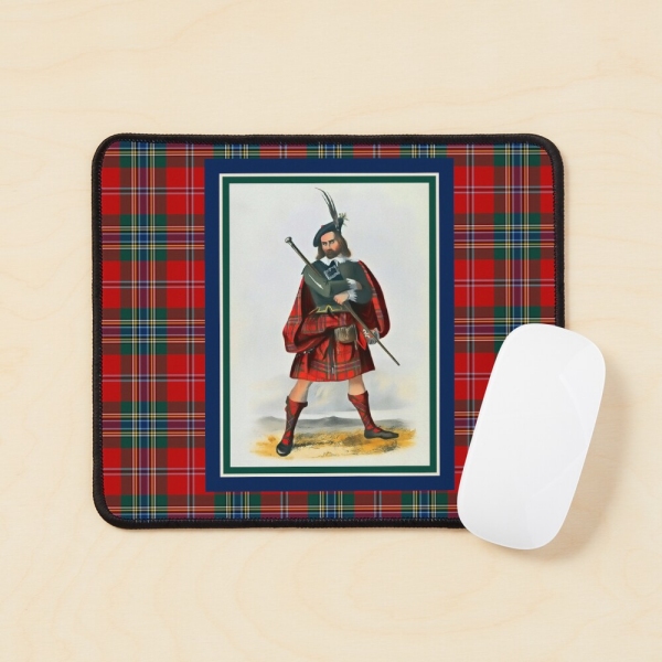 MacLean vintage portrait with tartan mouse pad