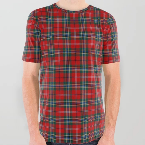 MacLean tartan all over print tee shirt