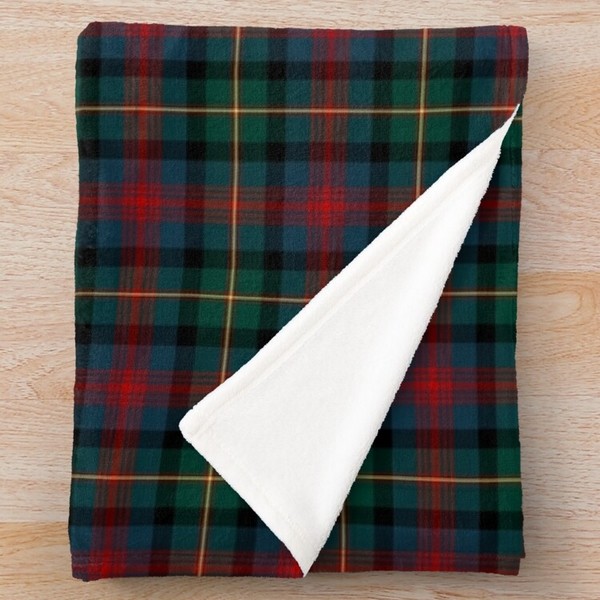 MacLennan tartan fleece throw blanket