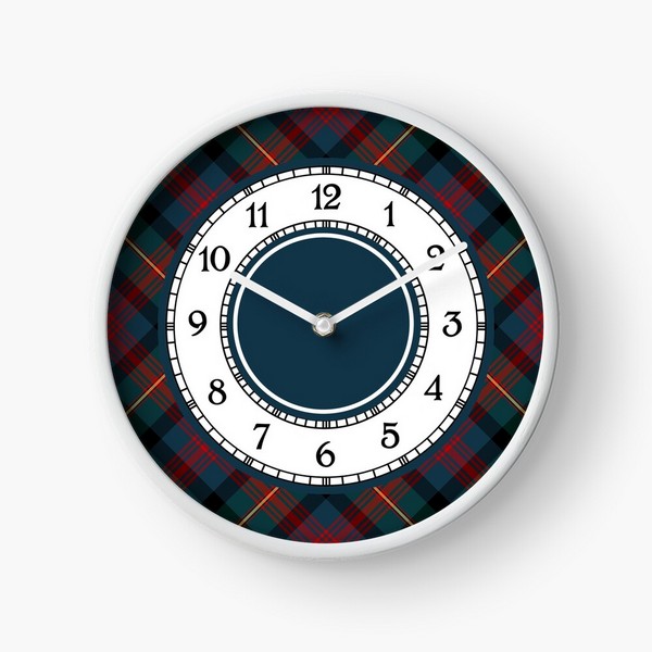 MacLennan tartan wall clock