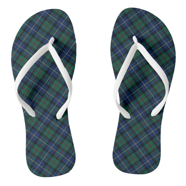 MacLeod of Skye tartan flip flops