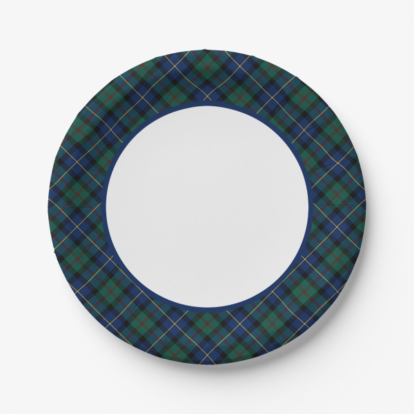 Clan MacLeod of Skye Tartan Paper Plates