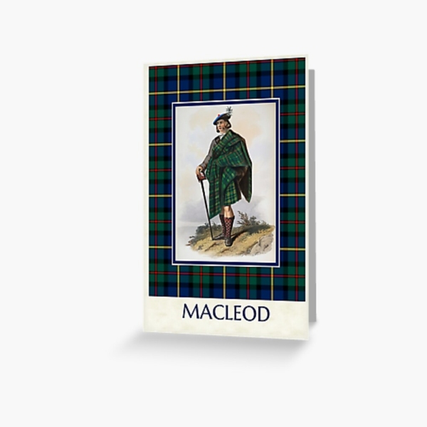 MacLeod of Skye vintage portrait with tartan greeting card