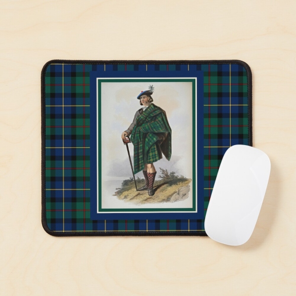 MacLeod of Skye portrait with tartan mouse pad