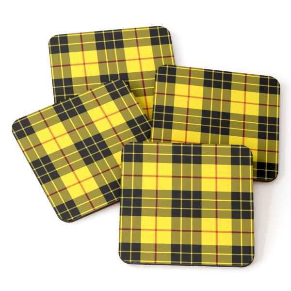 MacLeod tartan beverage coasters