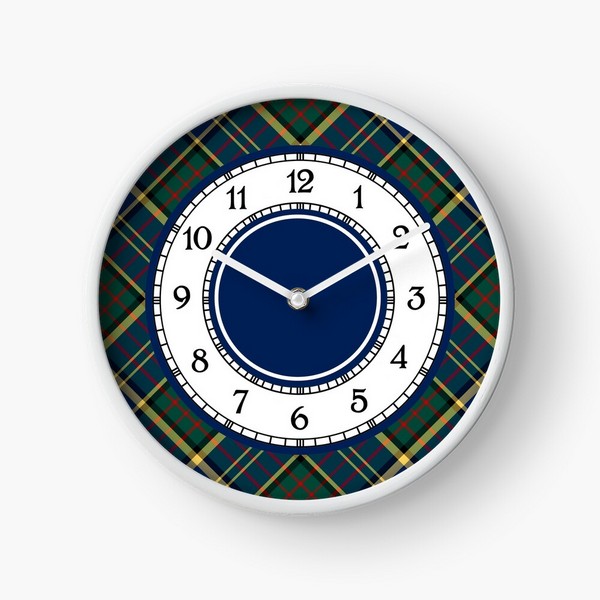 MacMillan tartan wall clock