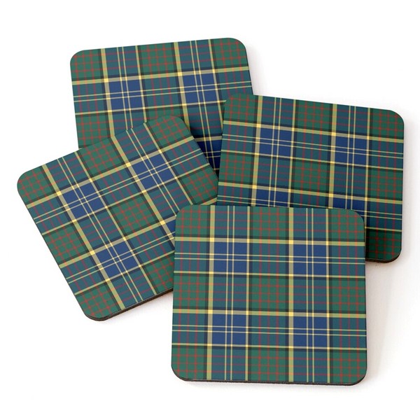 MacMillan tartan beverage coasters