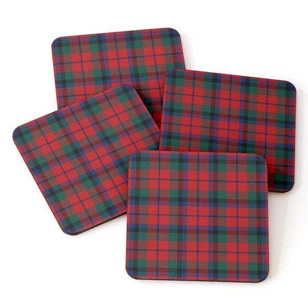 MacNaughton tartan beverage coasters