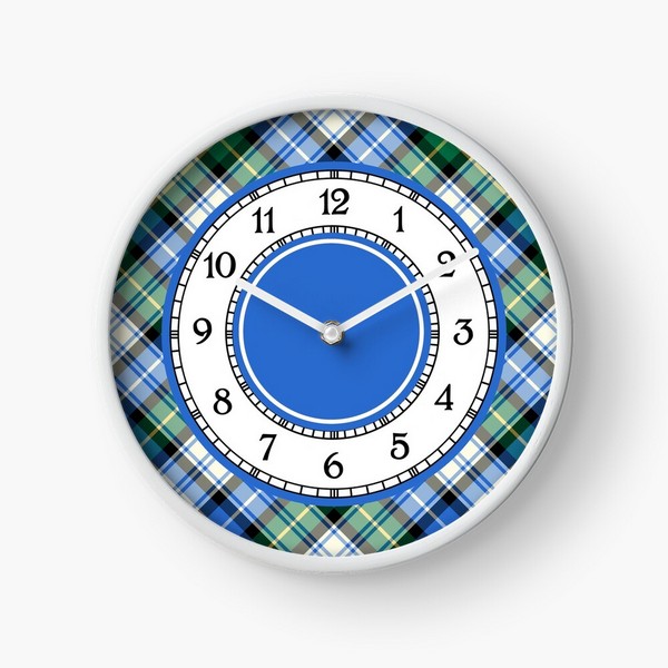 MacNeil Dress tartan wall clock